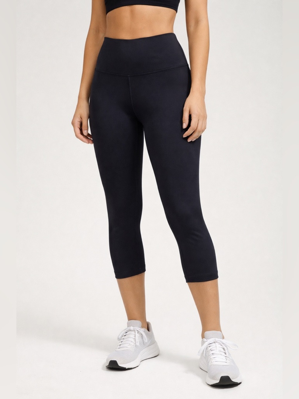 Lululemon Wunder Under High Rise Crop 21” Black Leggings Size 6 W6AQCS